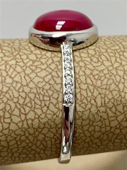 *Кольцо р.18 Звездчатый Корунд Рубин синт арт. 1340940368л-3-982 Вес 1,92 г - фото 294846