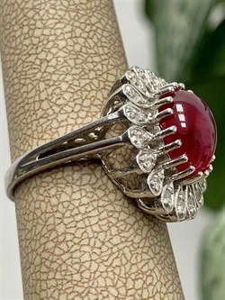 *Кольцо р.17 Звездчатый Корунд Рубин синт арт. 1340940251-3-795 Вес 4,68 г - фото 294906