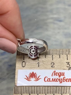 *Кольцо р.17 Звездчатый Корунд Рубин синт арт. 1340940373л-3-432 Вес 2,66 г - фото 294927