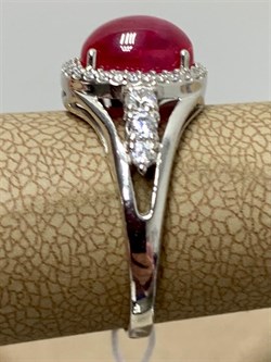 *Кольцо р.18 Звездчатый Корунд Рубин синт арт. 1340940182л-3-126 Вес 3,19 г - фото 294948