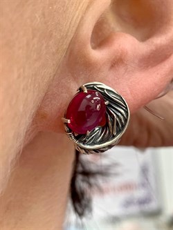 *Серьги Корунд Рубин синт арт. 2310941601-3-001 Вес 5,34 г - фото 294972 *Серьги Корунд Рубин синт арт. 2310941601-3-001 Вес 5,34 г - фото 294972