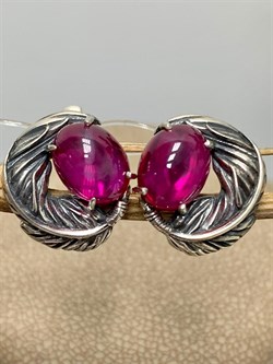 *Серьги Корунд Рубин синт арт. 2310941601-3-001 Вес 5,34 г - фото 294977 *Серьги Корунд Рубин синт арт. 2310941601-3-001 Вес 5,34 г - фото 294977