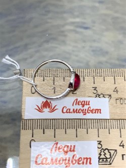 *Кольцо р.18,5 Звездчатый Корунд Рубин синт арт. 1340940375л-3-532 Вес 1,45 г - фото 295004