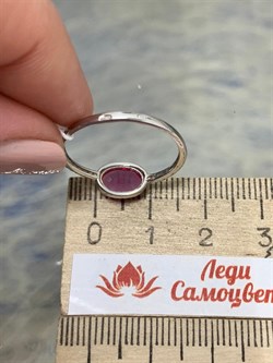 *Кольцо р.18,5 Звездчатый Корунд Рубин синт арт. 1340940375л-3-532 Вес 1,45 г - фото 295006