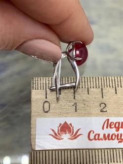 *Серьги Звездчатый Корунд Рубин синт арт. 2340940370-3-749 Вес 3,50 г - фото 295011 *Серьги Звездчатый Корунд Рубин синт арт. 2340940370-3-749 Вес 3,50 г - фото 295011