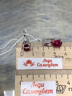 *Серьги Звездчатый Корунд Рубин синт арт. 2340940370-3-749 Вес 3,50 г - фото 295013 *Серьги Звездчатый Корунд Рубин синт арт. 2340940370-3-749 Вес 3,50 г - фото 295013