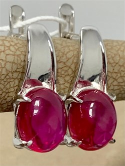 *Серьги Звездчатый Корунд Рубин синт арт. 2340940370-3-749 Вес 3,50 г - фото 295014 *Серьги Звездчатый Корунд Рубин синт арт. 2340940370-3-749 Вес 3,50 г - фото 295014