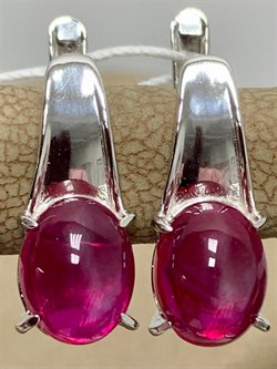 *Серьги Звездчатый Корунд Рубин синт арт. 2340940370-3-749 Вес 3,50 г - фото 295015 *Серьги Звездчатый Корунд Рубин синт арт. 2340940370-3-749 Вес 3,50 г - фото 295015