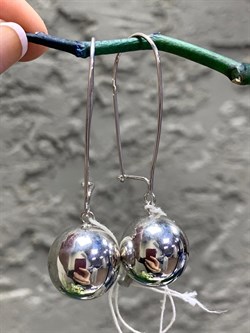 *Серьги Петли Шары арт. 3407011727-466 Вес 12,41 г - фото 295031
