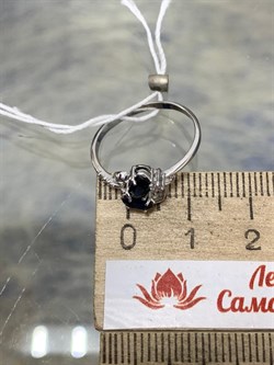 *Кольцо р.16,5 Сапфир арт. 3987002995-8-090 Вес 1,3 г - фото 295088