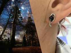 *Серьги Сапфир арт. 3037012983-363 Вес 2,40 г - фото 295178