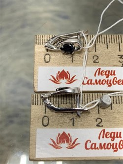 *Серьги Сапфир арт. 3037012983-363 Вес 2,40 г - фото 295181