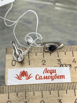 *Серьги Сапфир арт. 3037012983-363 Вес 2,40 г - фото 295182