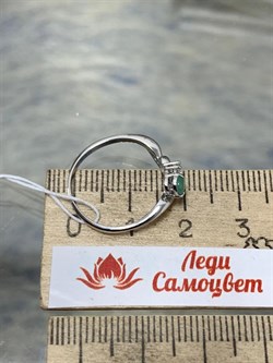 *Кольцо р.16,75 Изумруд арт. 3987002998-7-772 Вес 1,34 г - фото 295352