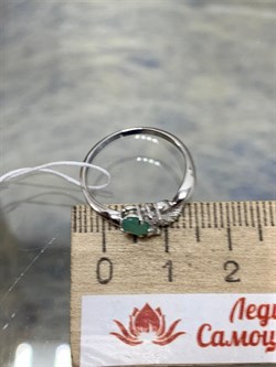 *Кольцо р.16,75 Изумруд арт. 3987002998-7-772 Вес 1,34 г - фото 295353