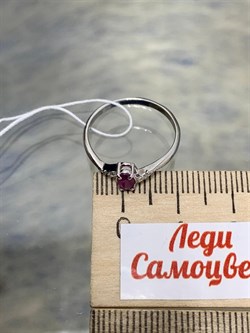 *Кольцо р.17,5 Рубин арт. 3987002994-10-345 Вес 1,02 г - фото 295550