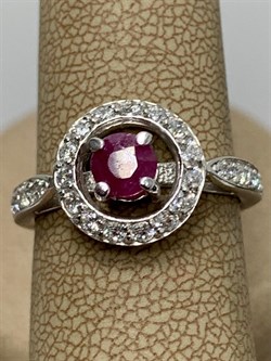 *Кольцо р.17,5 Рубин арт. 1R2G6261-384 Вес 3,45 г - фото 295586