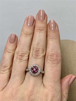 *Кольцо р.17,5 Рубин арт. 1R2G6261-384 Вес 3,45 г - фото 295587