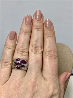*Кольцо р.16,5 Рубин арт. 3987002467-10-915 Вес 5,9 г - фото 295627