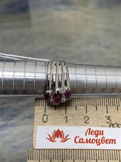 *Кольцо р.16,5 Рубин арт. 3987002467-10-915 Вес 5,9 г - фото 295629