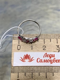 *Кольцо р.17,5 Рубин арт. 3987002457-10-016 Вес 1,86 г - фото 295660