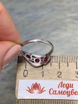 *Кольцо р.17,5 Рубин арт. 3987002457-10-016 Вес 1,86 г - фото 295661