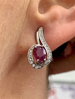 *Серьги Рубин арт. 3987014406-10-401 Вес 2,76 г - фото 295707