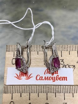 *Серьги Рубин арт. 3987014406-10-401 Вес 2,76 г - фото 295709