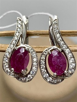 *Серьги Рубин арт. 3987014406-10-401 Вес 2,76 г - фото 295710