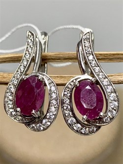 *Серьги Рубин арт. 3987014406-10-401 Вес 2,76 г - фото 295711