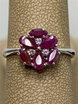 *Кольцо р.19 Рубин арт. 3987003007-10-946 Вес 2,14 г - фото 295747