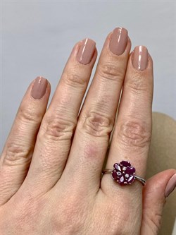 *Кольцо р.19 Рубин арт. 3987003007-10-946 Вес 2,14 г - фото 295748