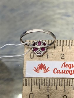 *Кольцо р.19,5 Рубин арт. 3987003007-10-914 Вес 1,95 г - фото 295762