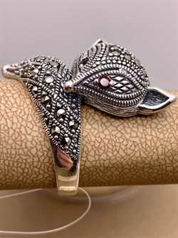 *Кольцо р.19 Лисичка Гранат Марказит арт. HR781-064 вес 10,06 г - фото 295817