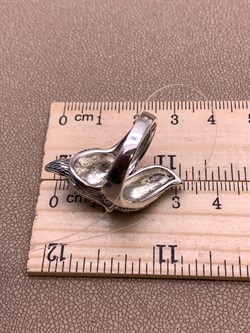 *Кольцо р.18 Лисичка Гранат Марказит арт. HR781-040 вес 10,27 г - фото 295824