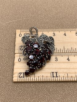 *Подвеска Виноградная Гроздь Микс Марказит Гранат Пироп арт. HP616-259 вес 12,05 г - фото 295845 *Подвеска Виноградная Гроздь Микс Марказит Гранат Пироп арт. HP616-259 вес 12,05 г - фото 295845