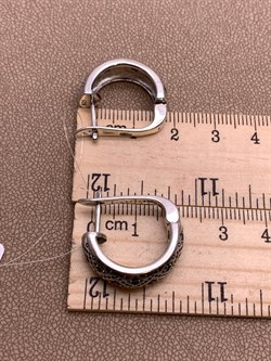 *Серьги Микс Марказит Гранат Пироп арт. HE1291-395 вес 10,64 г - фото 295873 *Серьги Микс Марказит Гранат Пироп арт. HE1291-395 вес 10,64 г - фото 295873