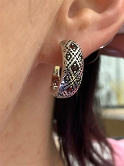 *Серьги Микс Марказит Гранат Пироп арт. HE1291-395 вес 10,64 г - фото 295876 *Серьги Микс Марказит Гранат Пироп арт. HE1291-395 вес 10,64 г - фото 295876