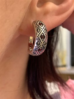 *Серьги Микс Марказит Гранат Пироп арт. HE1291-395 вес 10,64 г - фото 295877 *Серьги Микс Марказит Гранат Пироп арт. HE1291-395 вес 10,64 г - фото 295877