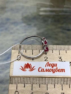 *Кольцо р.18,5 Рубин арт. 3987002684-10-748 Вес 1,43 г - фото 295932