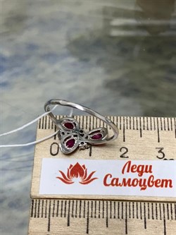 *Кольцо р.18,5 Рубин арт. 3987002684-10-748 Вес 1,43 г - фото 295934