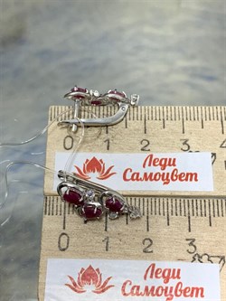 *Серьги Рубин арт. 3987012684-10-278 Вес 2,86 г - фото 295942