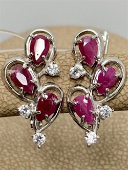 *Серьги Рубин арт. 3987012684-10-278 Вес 2,86 г - фото 295943