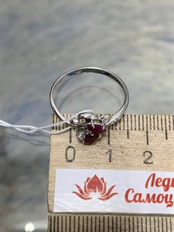*Кольцо р.18,5 Рубин арт. 3987002995-10-916 Вес 1,37 г - фото 295951