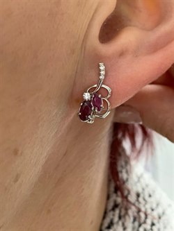 *Серьги Рубин арт. 3987012995-10-711 Вес 2,35 г - фото 295966