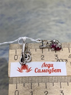 *Серьги Рубин арт. 3987012995-10-711 Вес 2,35 г - фото 295968