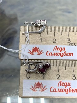 *Серьги Рубин арт. 3987012995-10-711 Вес 2,35 г - фото 295969