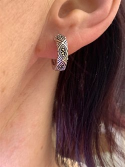 *Серьги Конго Марказит арт. HE1496-648 Вес 5,58 г - фото 296048 *Серьги Конго Марказит арт. HE1496-648 Вес 5,58 г - фото 296048