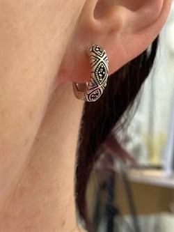 *Серьги Конго Марказит арт. HE1496-648 Вес 5,58 г - фото 296049 *Серьги Конго Марказит арт. HE1496-648 Вес 5,58 г - фото 296049