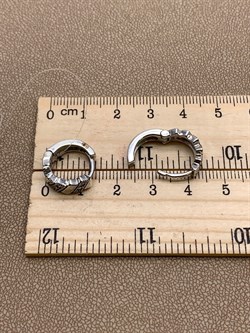 *Серьги Конго Марказит арт. HE1497-907 вес 5,22 г - фото 296101 *Серьги Конго Марказит арт. HE1497-907 вес 5,22 г - фото 296101